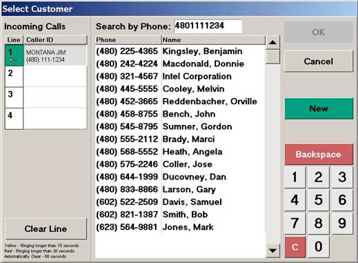 Caller ID Point of Sale Software