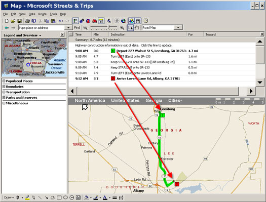 Mapped Route Point of Sale Software